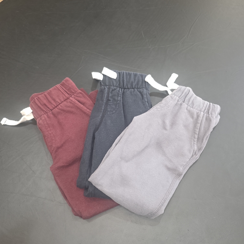 Kids Cozy Jogger Pants Set - Maroon, Black, Gray